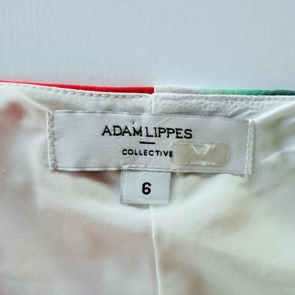 Adam Lippes Collective x RTR Floral Silky Slip Midi Dress in Red Green Multi 6 - Picture 11 of 16